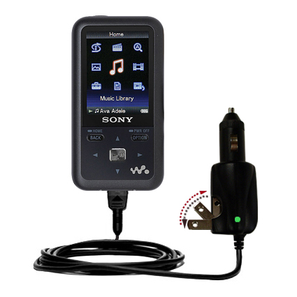 Car & Home 2 in 1 Charger compatible with the Sony Walkman NWZ-S616
