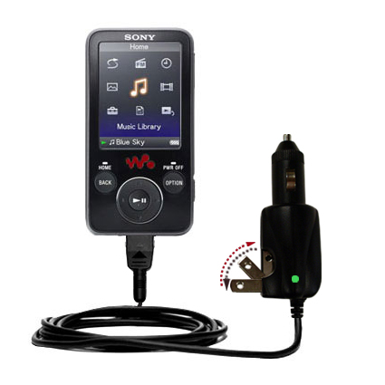 Car & Home 2 in 1 Charger compatible with the Sony Walkman NWZ-S738F