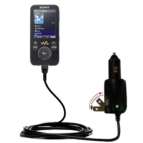 Car & Home 2 in 1 Charger compatible with the Sony Walkman NWZ-S739F
