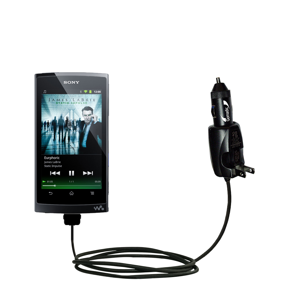 Car & Home 2 in 1 Charger compatible with the Sony Walkman NWZ-Z1040 Z1050 Z1060