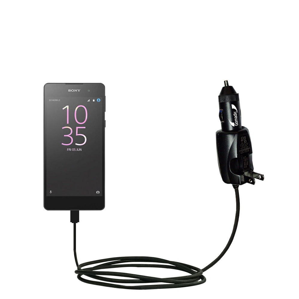 Car & Home 2 in 1 Charger compatible with the Sony Xperia E5