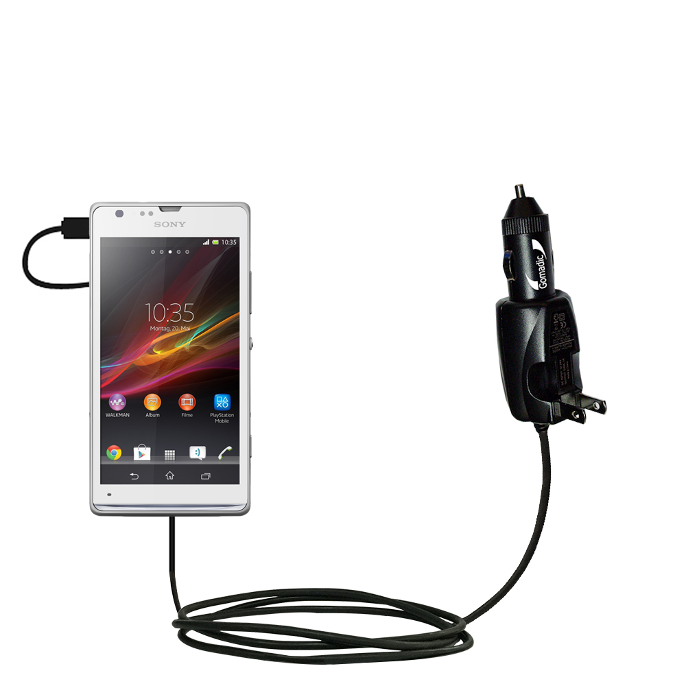 Car & Home 2 in 1 Charger compatible with the Sony Xperia SP