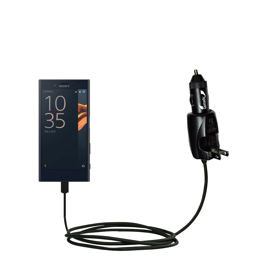 Car & Home 2 in 1 Charger compatible with the Sony Xperia X Compact