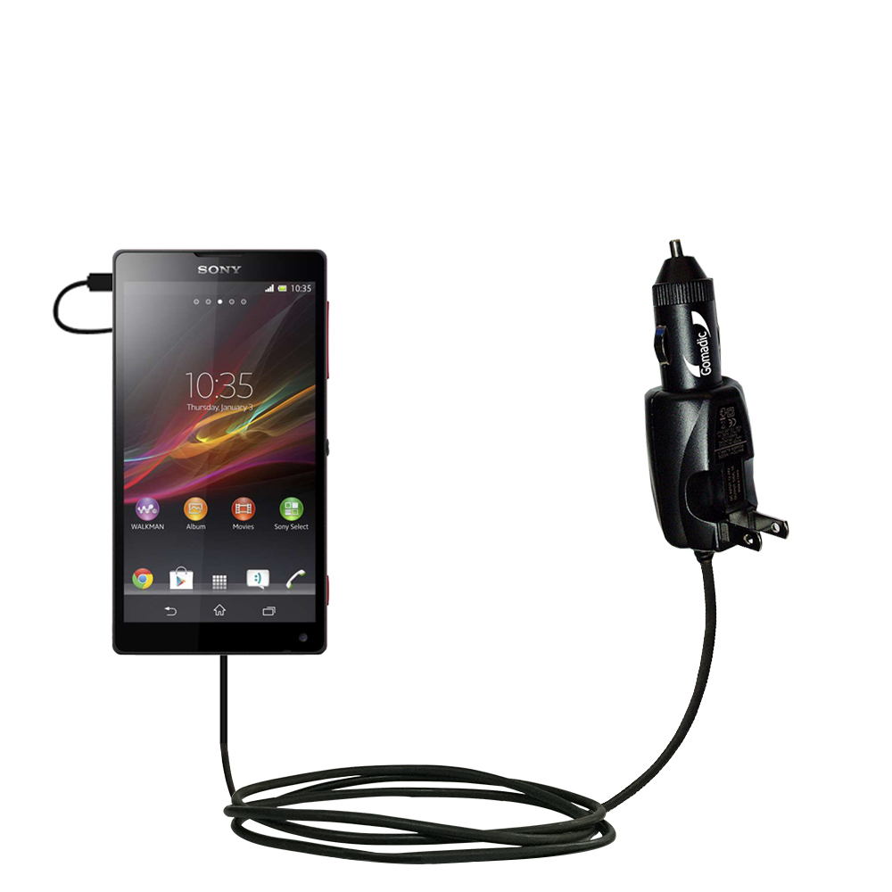 Car & Home 2 in 1 Charger compatible with the Sony Xperia ZR