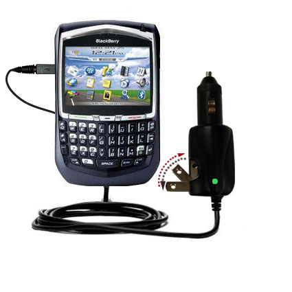 Intelligent Dual Purpose DC Vehicle and AC Home Wall Charger suitable for the Sprint Blackberry 8703e - Two critical functions; one unique charger - Uses Gomadic Brand TipExchange Technology