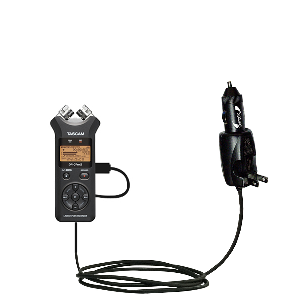 Car & Home 2 in 1 Charger compatible with the Tascam DR-07 MK II