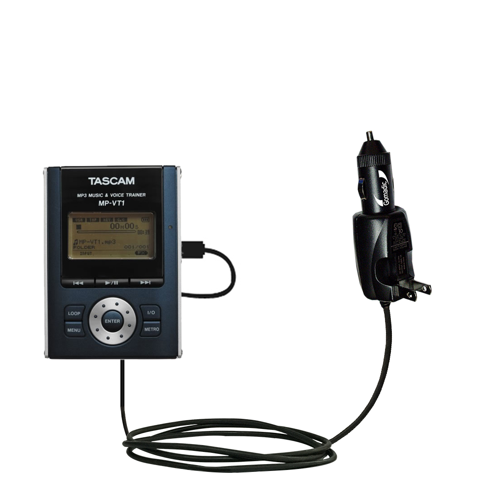 Car & Home 2 in 1 Charger compatible with the Tascam MP-VT1