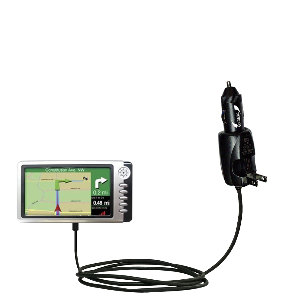 Car & Home 2 in 1 Charger compatible with the Teletype WorldNav 7400