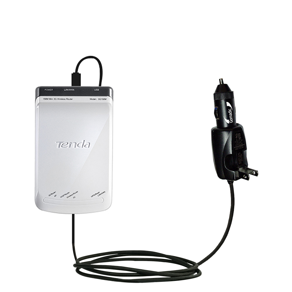 Car & Home 2 in 1 Charger compatible with the Tenda 3G150M Portable Router