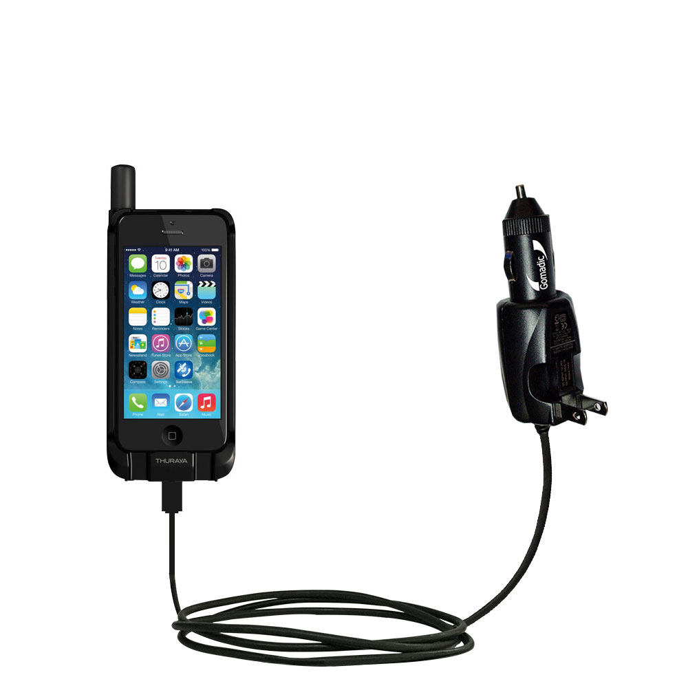 Car & Home 2 in 1 Charger compatible with the Thuraya SatSleeve