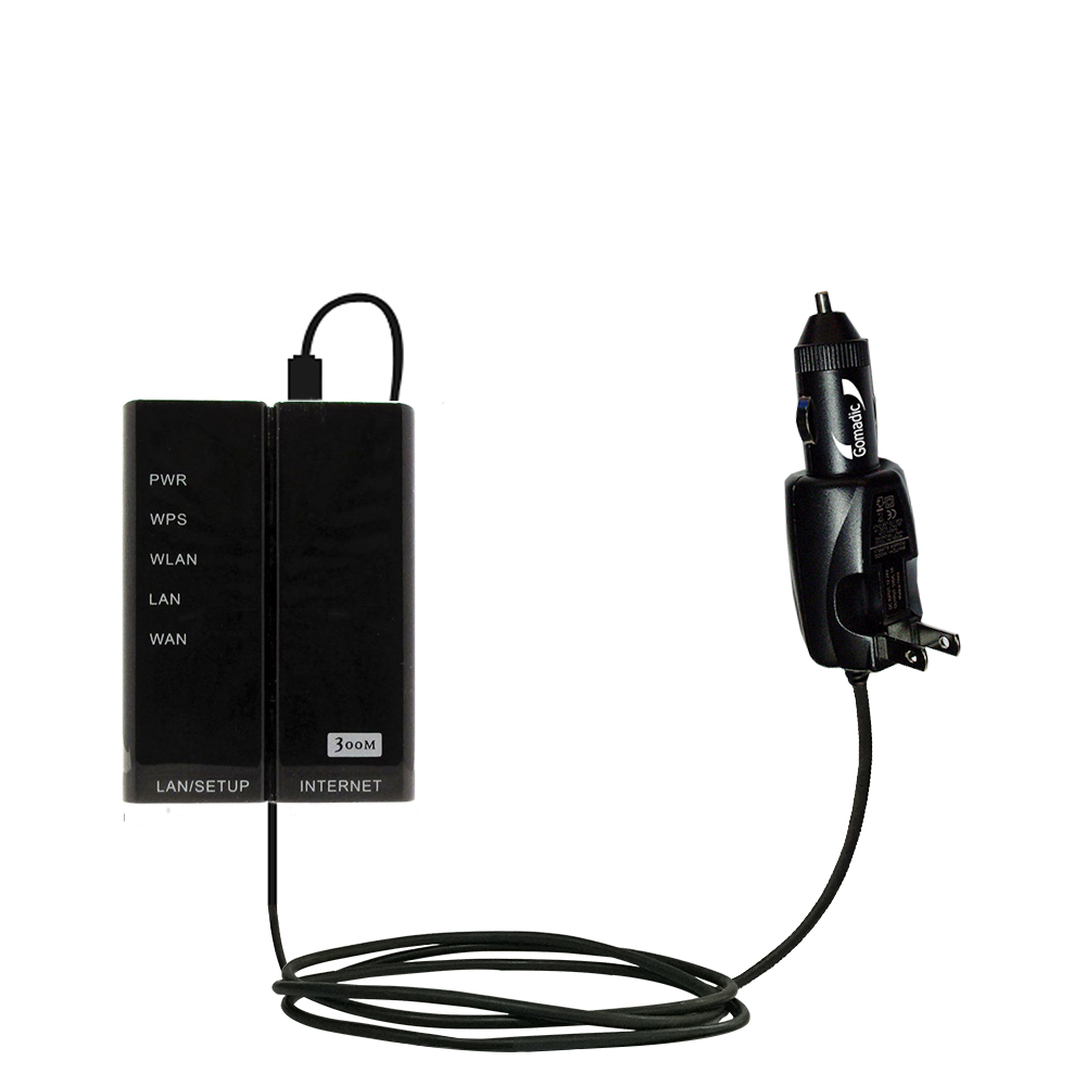 Car & Home 2 in 1 Charger compatible with the Timetec 300M Portable Router