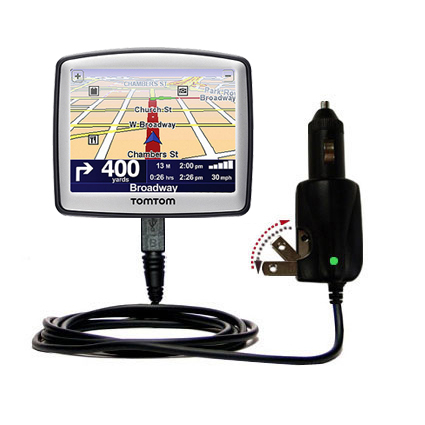 Car & Home 2 in 1 Charger compatible with the TomTom ONE 125 S / SE