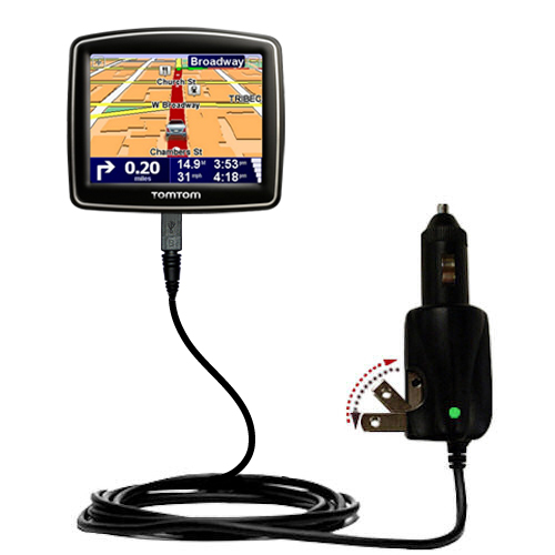Car & Home 2 in 1 Charger compatible with the TomTom ONE 140
