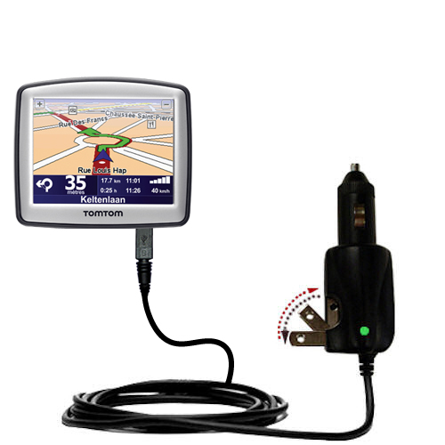 Car & Home 2 in 1 Charger compatible with the TomTom ONE V4