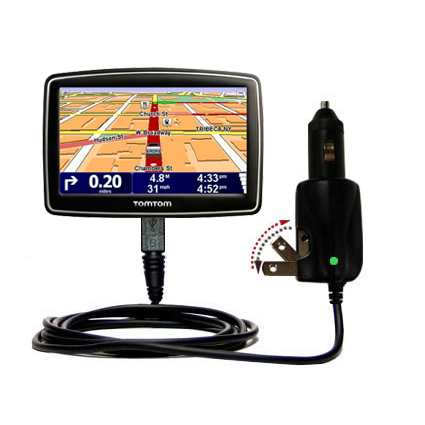 Car & Home 2 in 1 Charger compatible with the TomTom XL 335 S