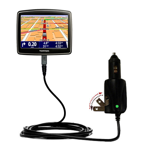 Car & Home 2 in 1 Charger compatible with the TomTom XL 340