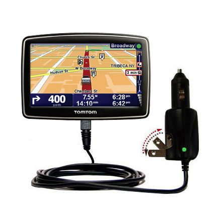 Car & Home 2 in 1 Charger compatible with the TomTom XL 350