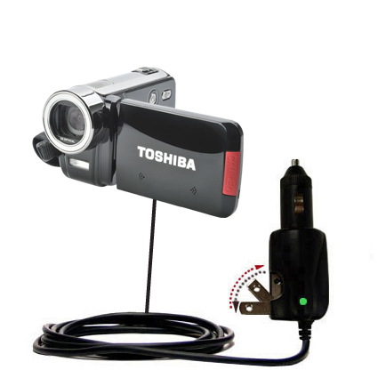 Car & Home 2 in 1 Charger compatible with the Toshiba CAMILEO H30 HD Camcorder