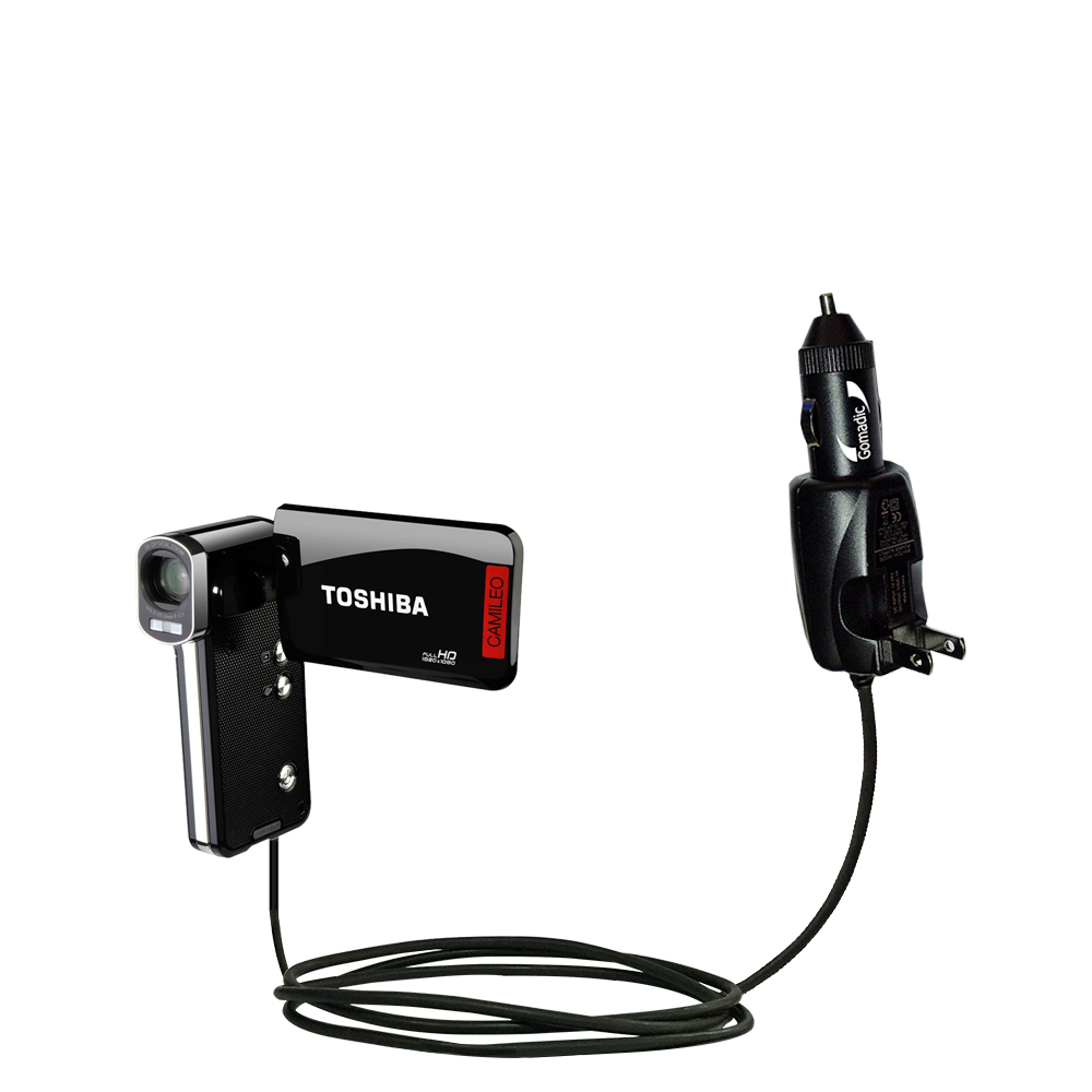 Car & Home 2 in 1 Charger compatible with the Toshiba Camileo P100