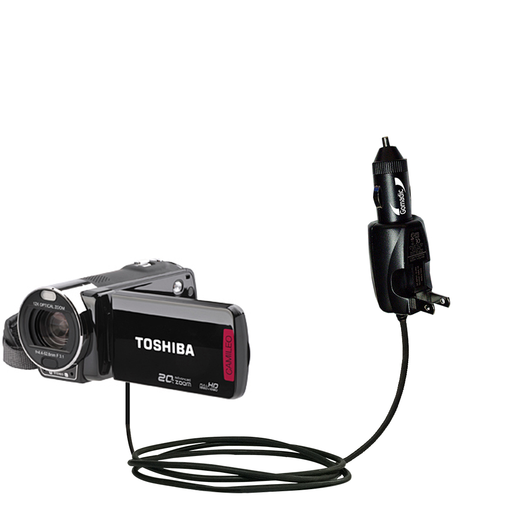 Car & Home 2 in 1 Charger compatible with the Toshiba Camileo X200