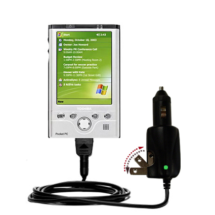 Car & Home 2 in 1 Charger compatible with the Toshiba e755