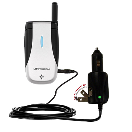Intelligent Dual Purpose DC Vehicle and AC Home Wall Charger suitable for the UTStarcom CDM 7025 - Two critical functions; one unique charger - Uses Gomadic Brand TipExchange Technology