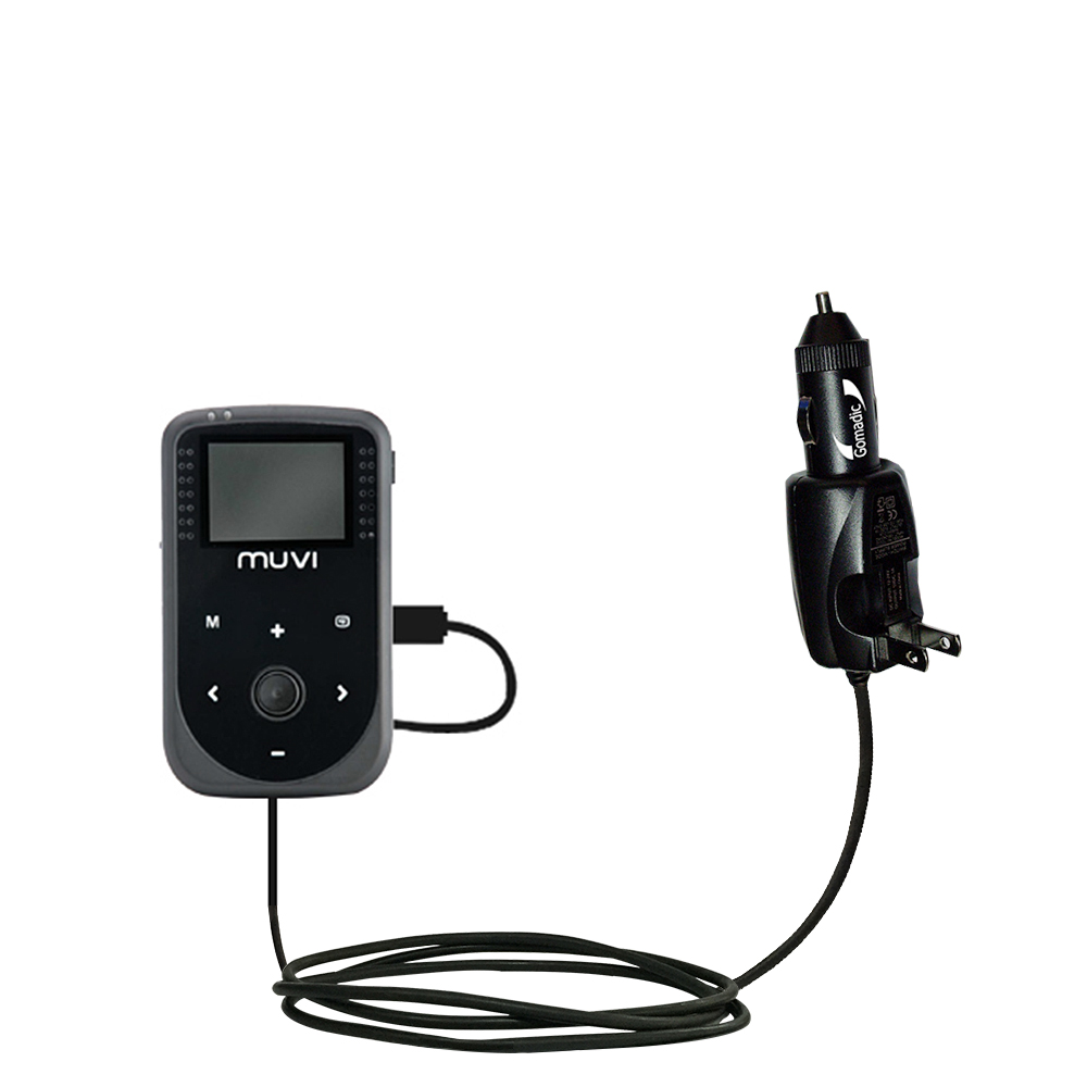 Car & Home 2 in 1 Charger compatible with the Veho Muvi HD VCC-005