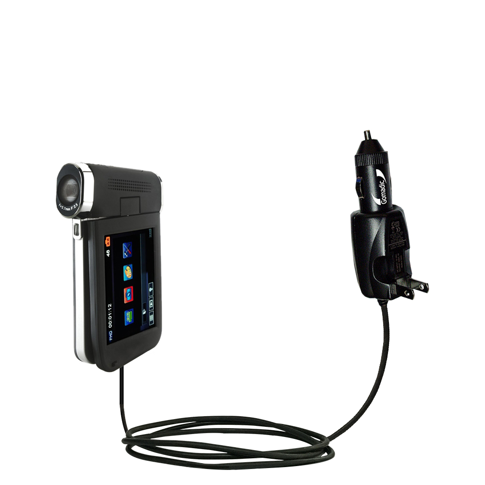 Car & Home 2 in 1 Charger compatible with the Veho Muvi Kuzo VC-008