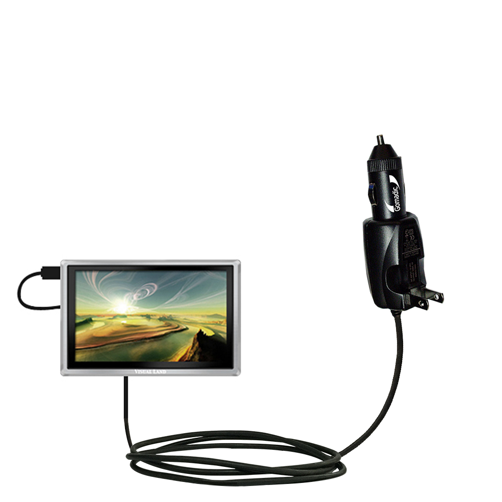Car & Home 2 in 1 Charger compatible with the Visual Land Impulse VL-906