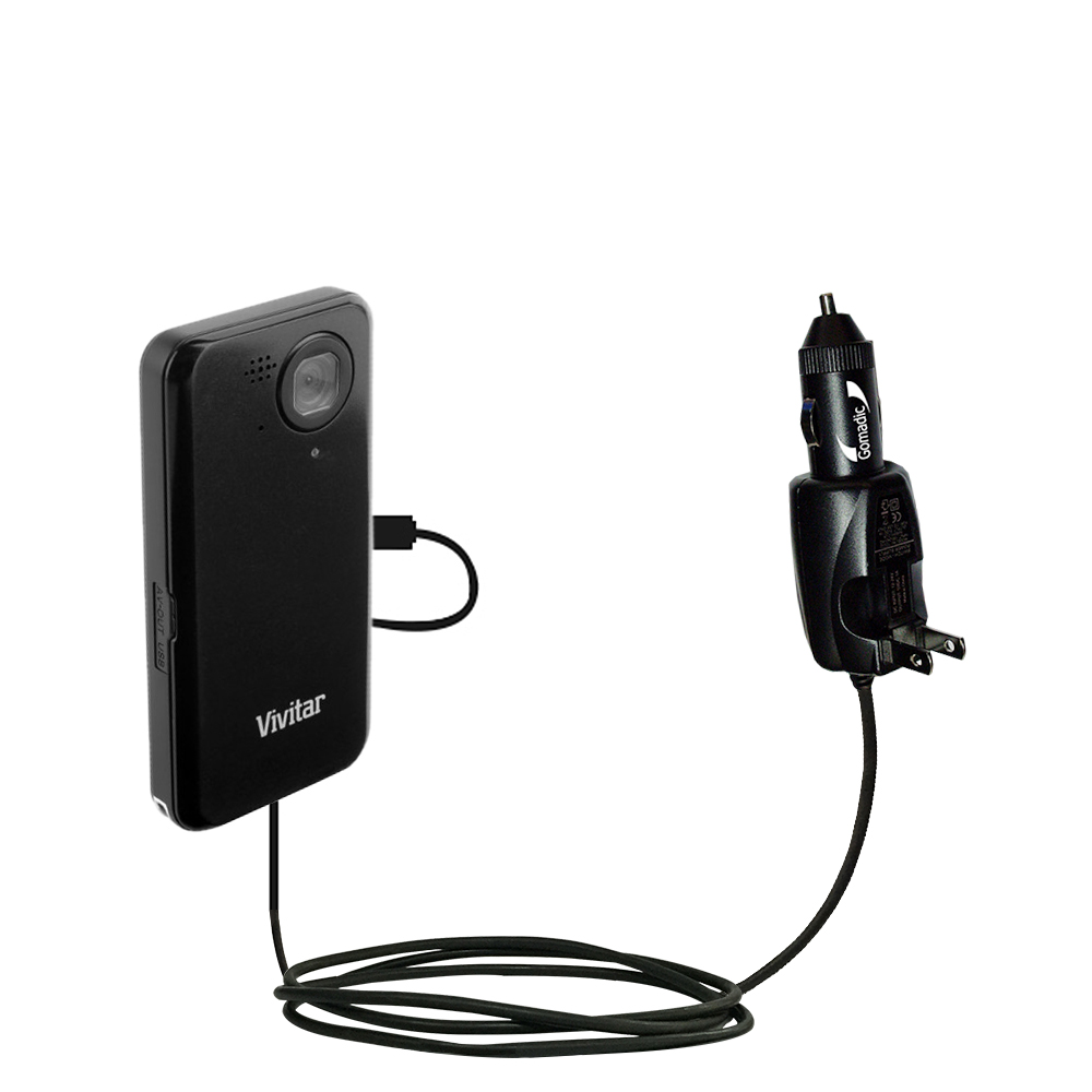 Car & Home 2 in 1 Charger compatible with the Vivitar DVR 745HD
