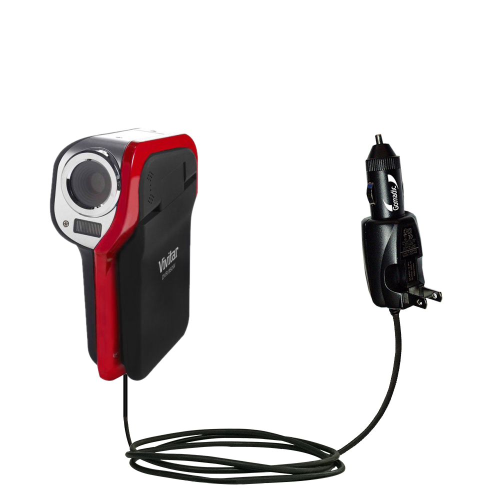 Car & Home 2 in 1 Charger compatible with the Vivitar DVR 850W