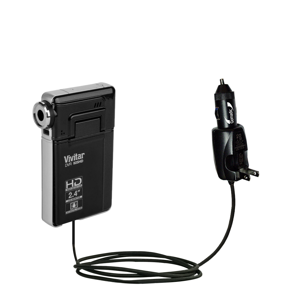 Car & Home 2 in 1 Charger compatible with the Vivitar DVR HD 925
