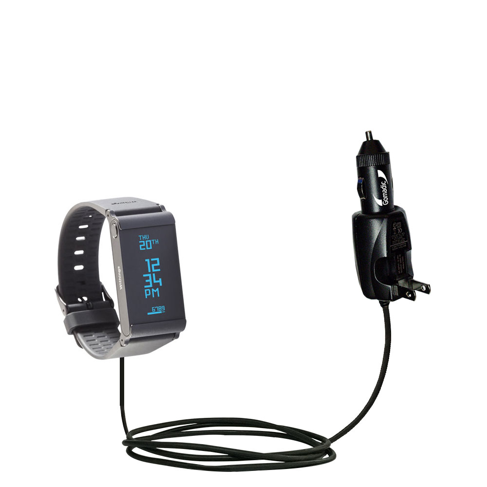 Car & Home 2 in 1 Charger compatible with the Withings Pulse O2