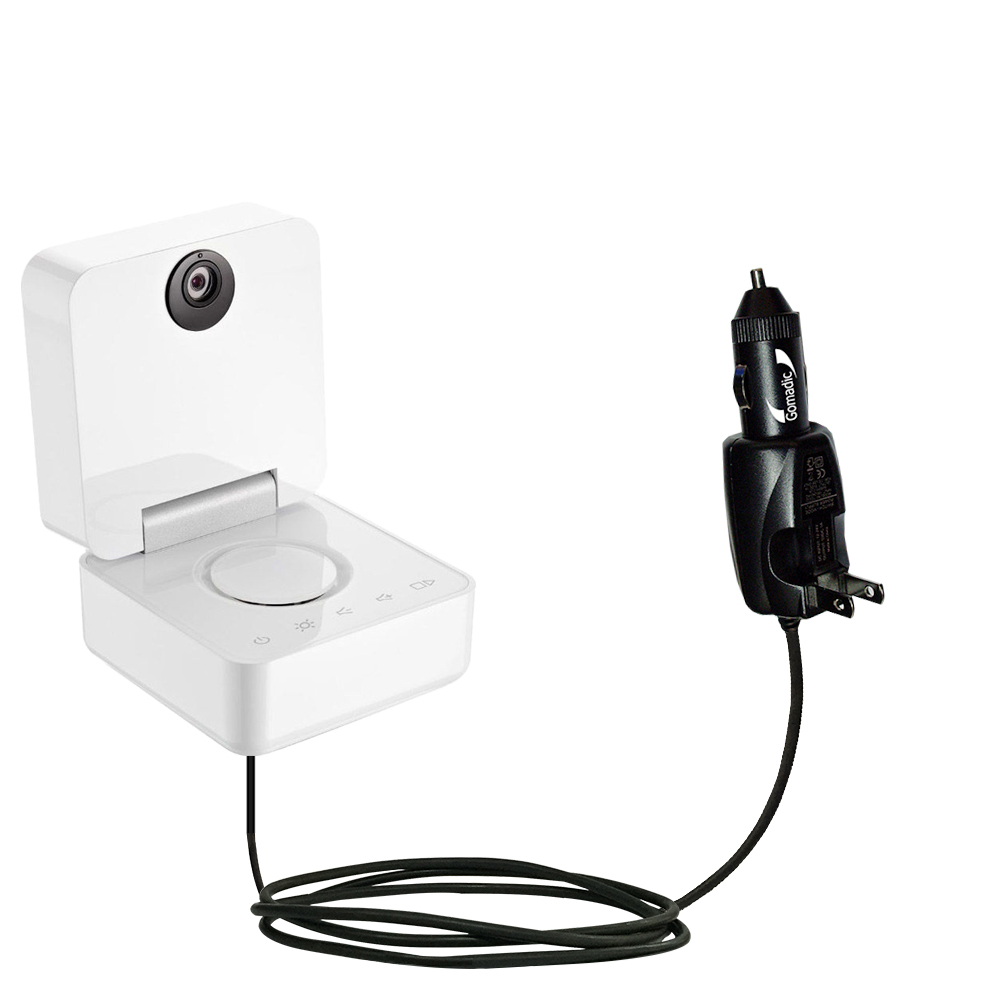 Intelligent Dual Purpose DC Vehicle and AC Home Wall Charger suitable for the Withings Smart Baby Monitor - Two critical functions; one unique charger - Uses Gomadic Brand TipExchange Technology