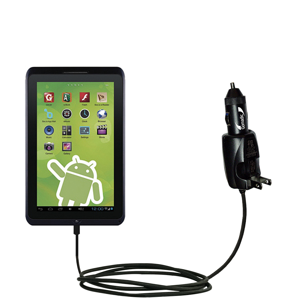 Car & Home 2 in 1 Charger compatible with the Zeki 10 Tablet TB1082B