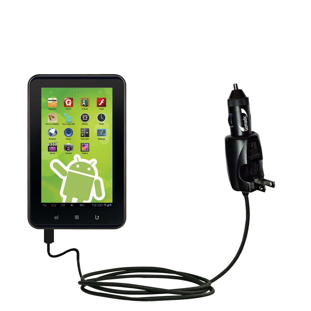 Car & Home 2 in 1 Charger compatible with the Zeki 7 Tablet TB782B