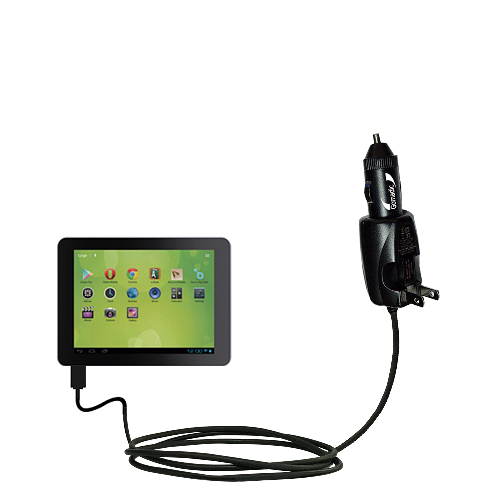 Car & Home 2 in 1 Charger compatible with the Zeki 8 Tablet TB892B