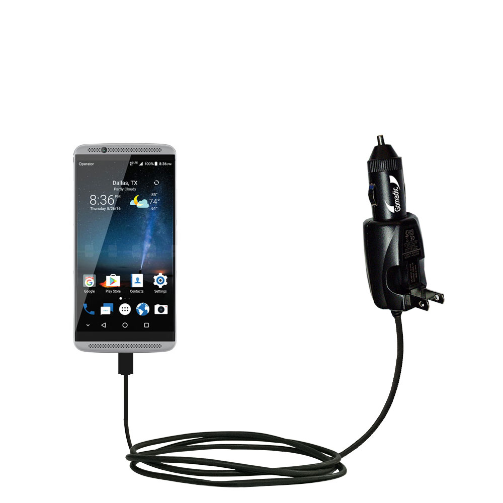 Car & Home 2 in 1 Charger compatible with the ZTE Axon 7 Mini