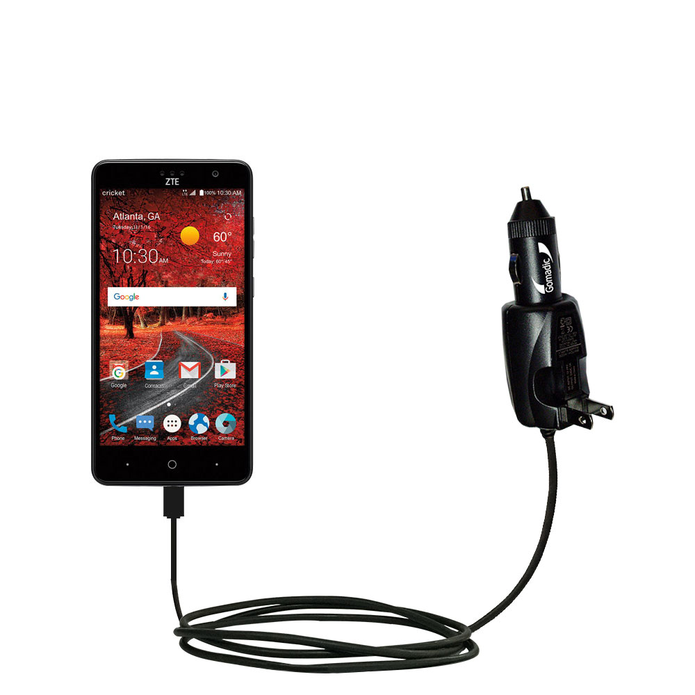Car & Home 2 in 1 Charger compatible with the ZTE Grand X 4