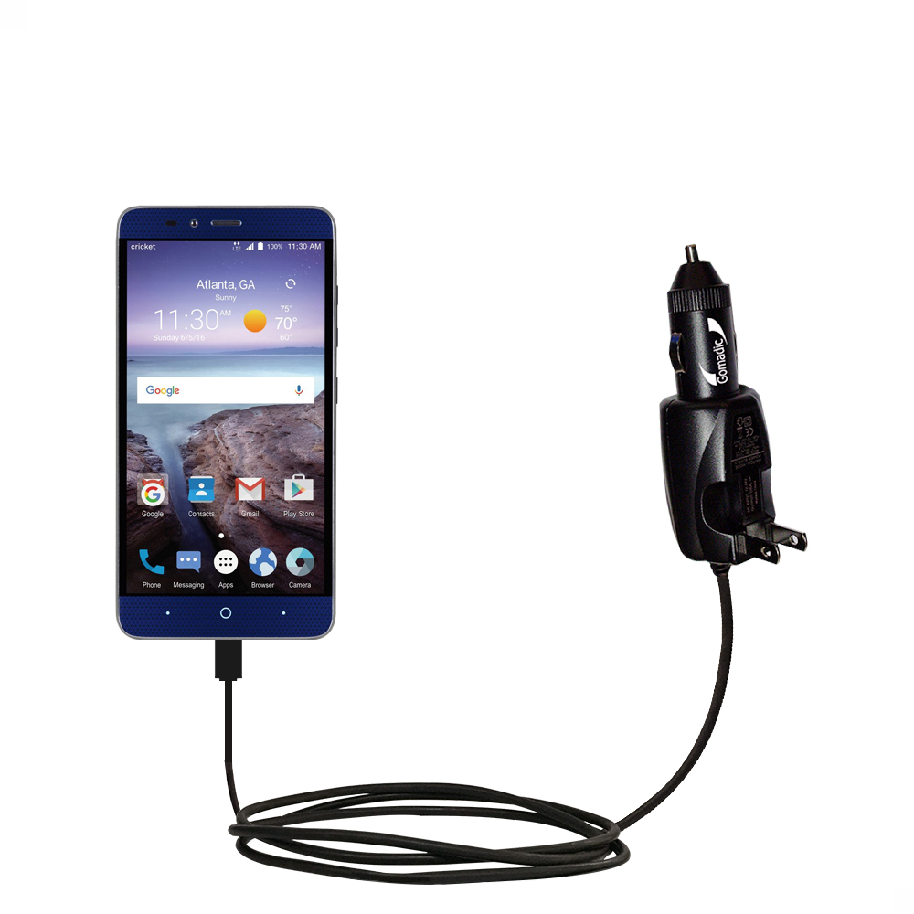 Car & Home 2 in 1 Charger compatible with the ZTE Grand X Max 2