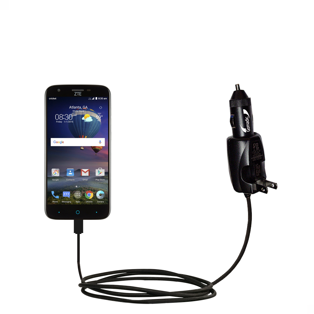 Car & Home 2 in 1 Charger compatible with the ZTE Grand X3