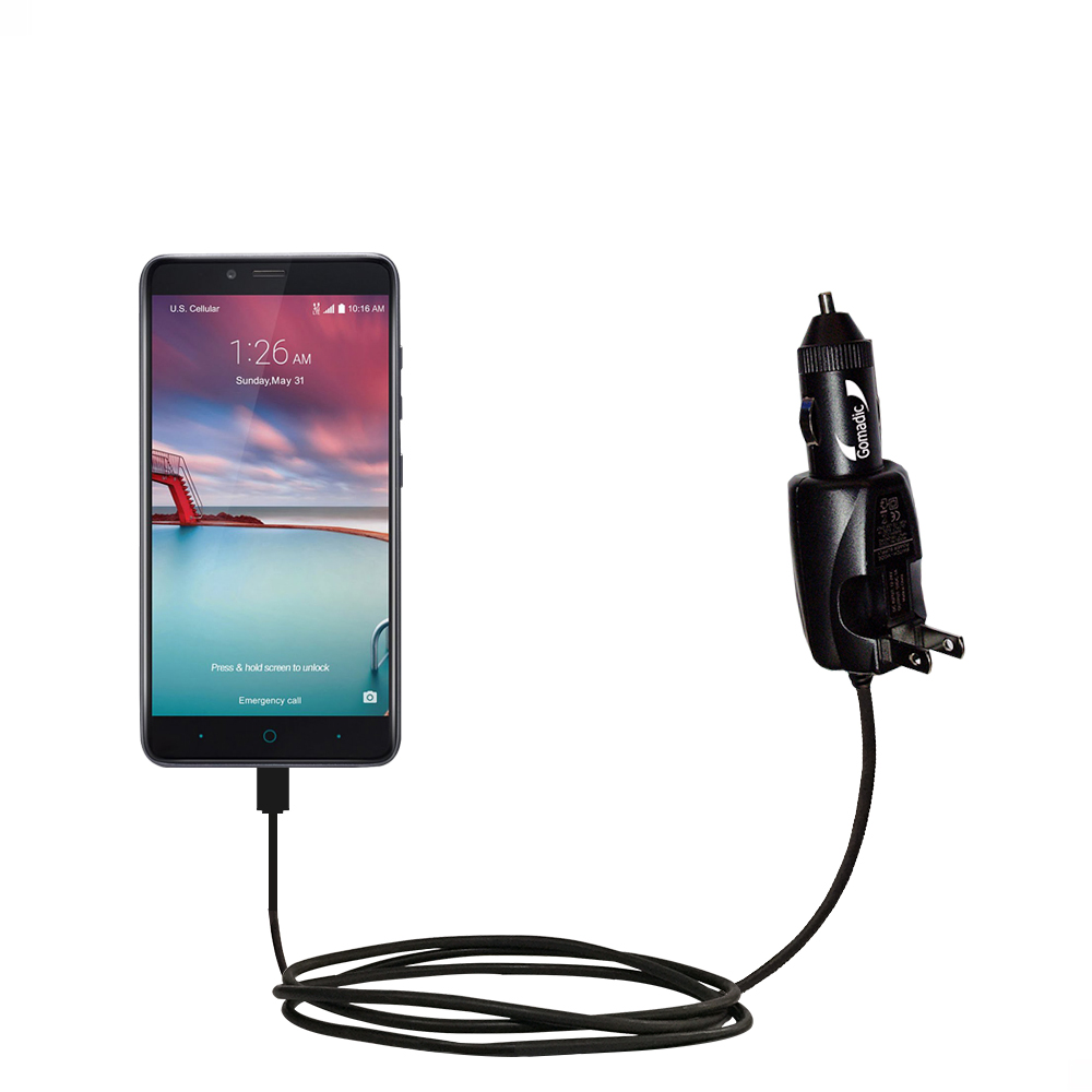 Car & Home 2 in 1 Charger compatible with the ZTE Imperial Max