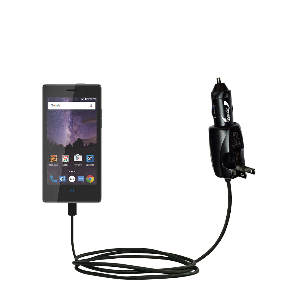 Car & Home 2 in 1 Charger compatible with the ZTE Tempo
