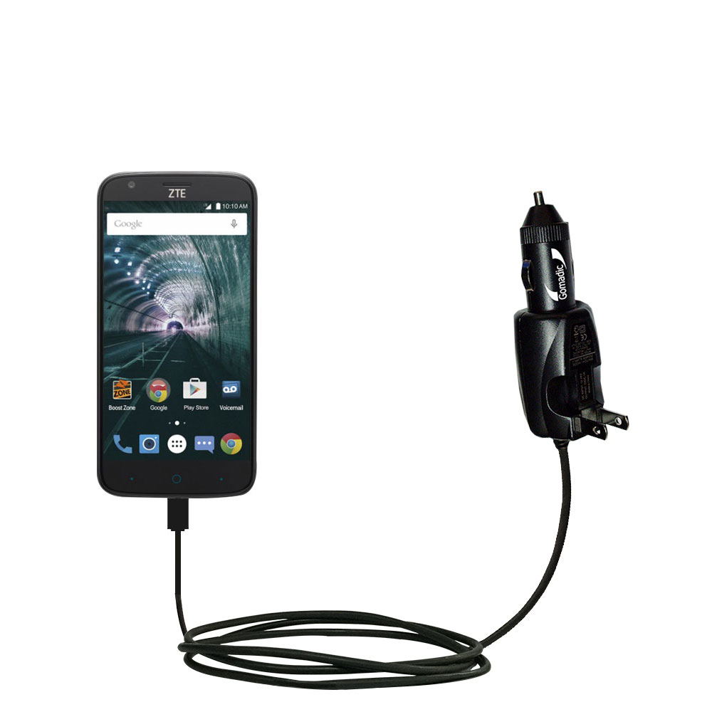 Car & Home 2 in 1 Charger compatible with the ZTE Warp 7