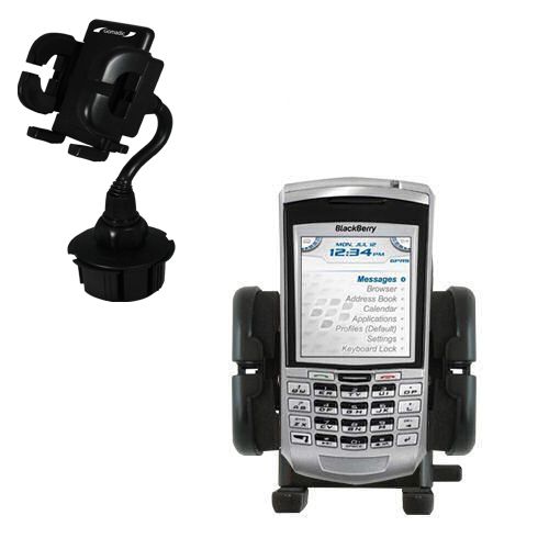 Gomadic Brand Car Auto Cup Holder Mount suitable for the Blackberry 7100 7105 7130 7150 - Attaches to your vehicle cupholder