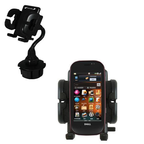 Gomadic Brand Car Auto Cup Holder Mount suitable for the Dell Mini 3 3i 3ix - Attaches to your vehicle cupholder