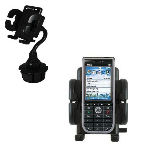 Gomadic Brand Car Auto Cup Holder Mount suitable for the i-Mate SP5 - Attaches to your vehicle cupholder