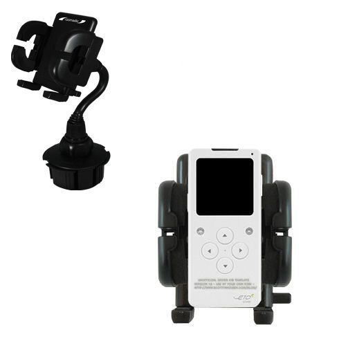 Gomadic Brand Car Auto Cup Holder Mount suitable for the iRiver E10 - Attaches to your vehicle cupholder