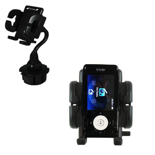 Gomadic Brand Car Auto Cup Holder Mount suitable for the iRiver X20 2GB 4GB 8GB - Attaches to your vehicle cupholder