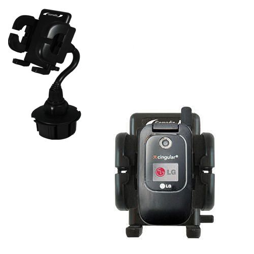 Gomadic Brand Car Auto Cup Holder Mount suitable for the LG CU400 - Attaches to your vehicle cupholder